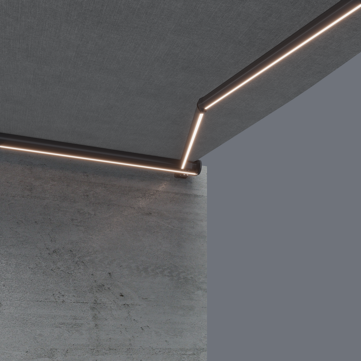 LED in Kasette und Armen integriert