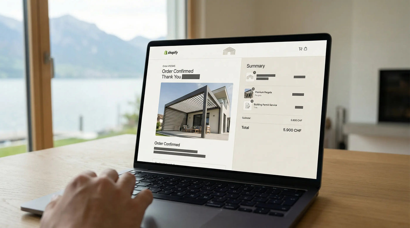 Schritt 1: Pergola inkl. Baugesuch bestellen