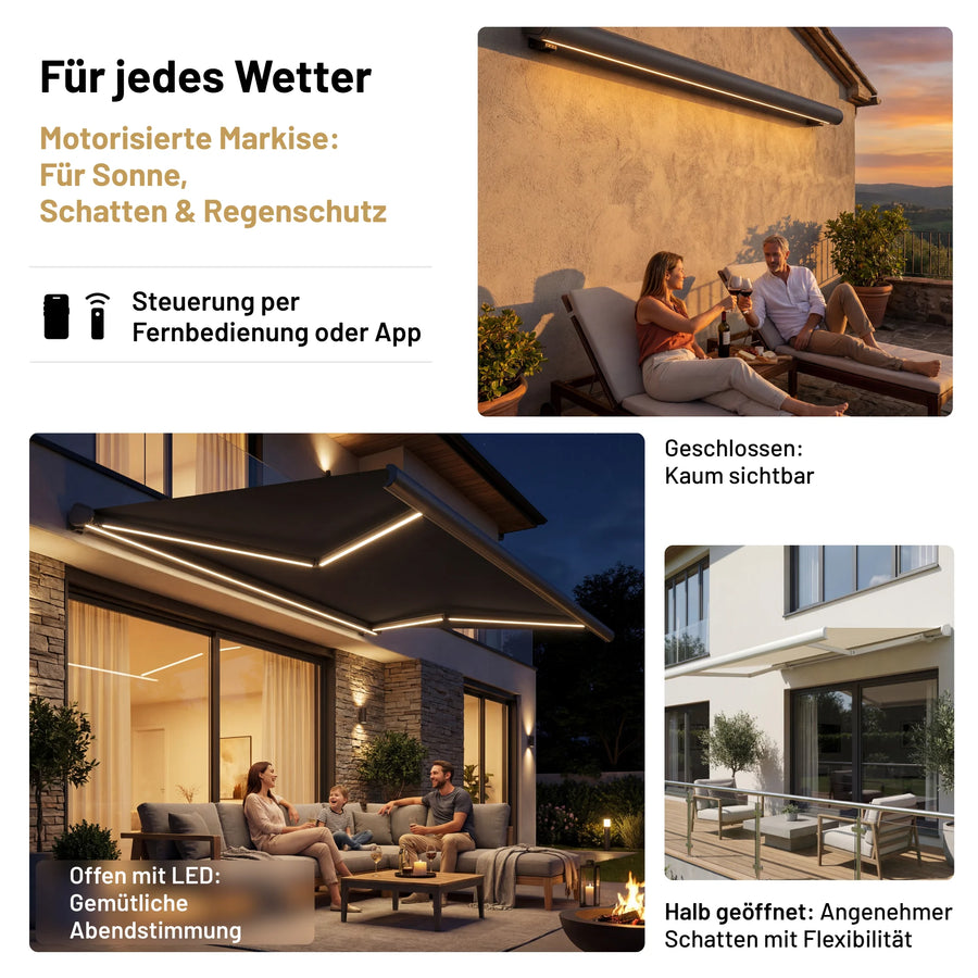 SkyShade Sonnenstoren mit integriertem LED