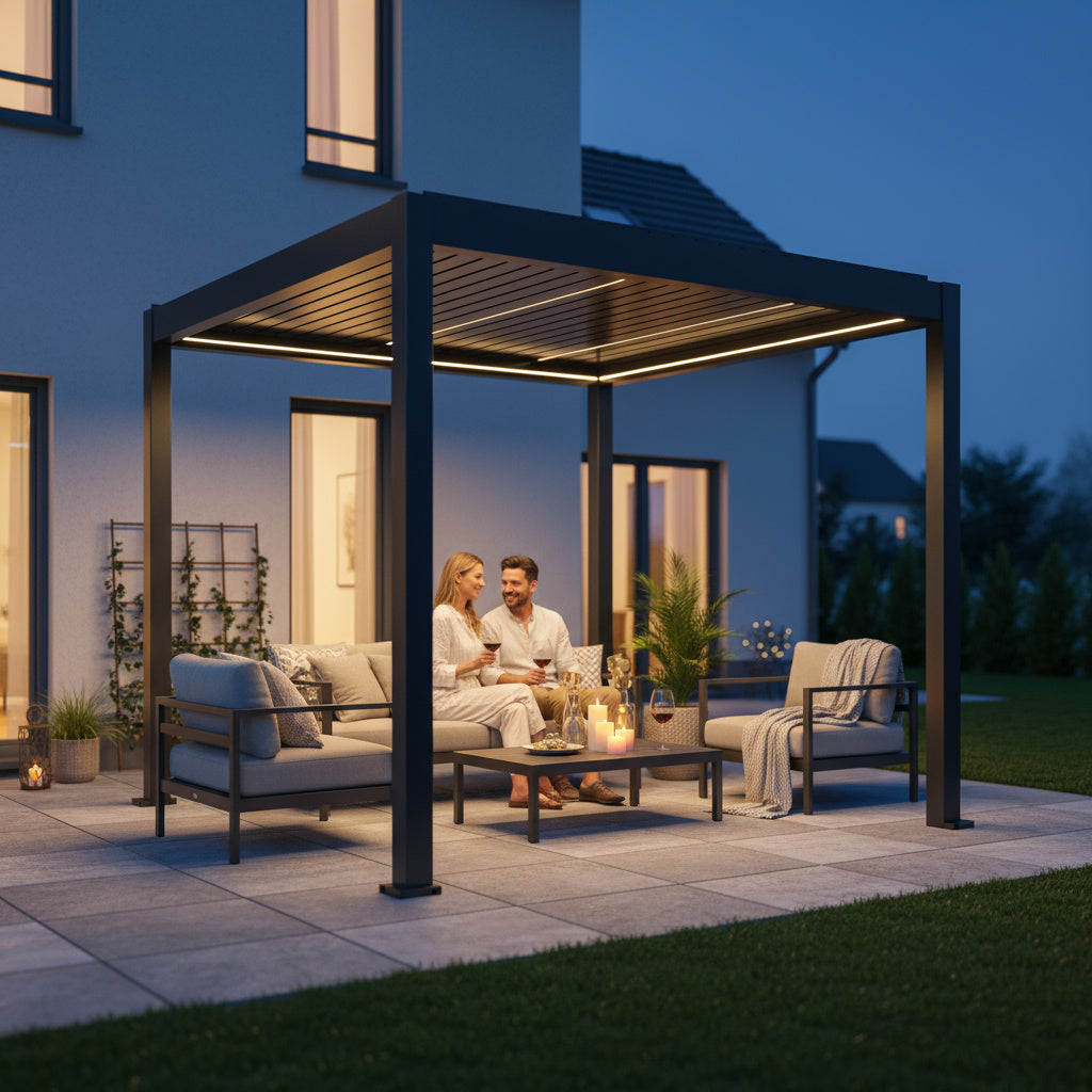 LED in Lamellen und Rahmen integriert