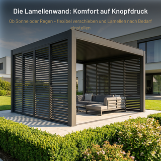 Sky Pergola Schiebbare Lamellenwand